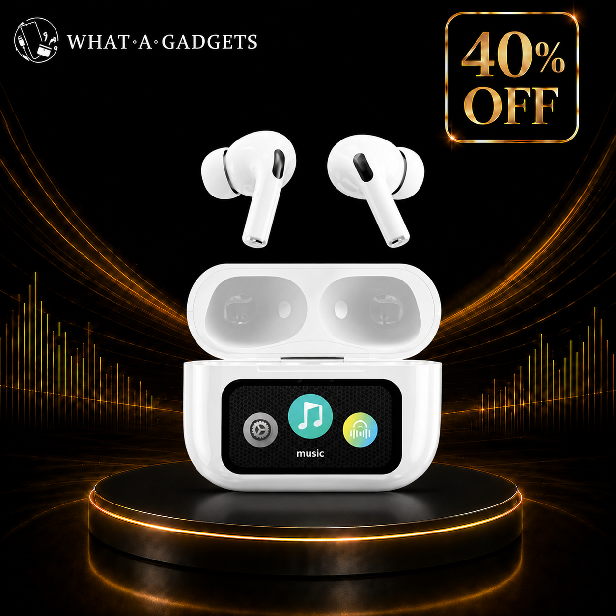 A9 Pro App ANC/ENC Display Touch Control Earbuds