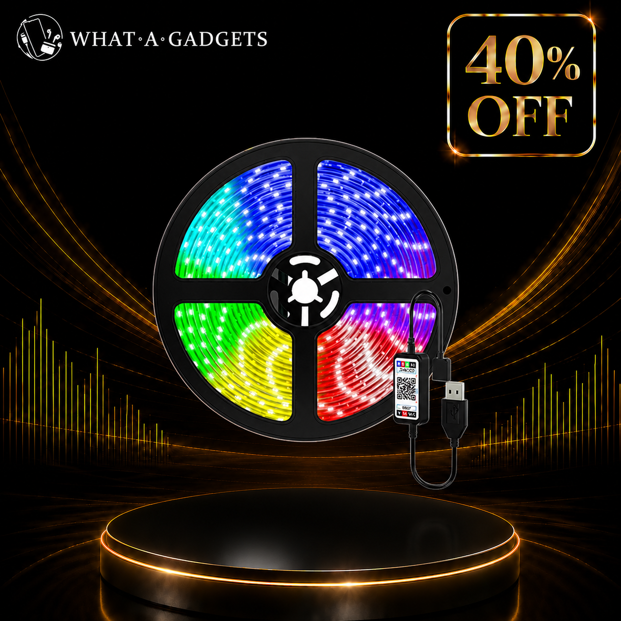 Xtrike Me Ht-5050 Bluetooth V4.2 Rgb Led Strip With App Control